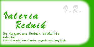 valeria rednik business card